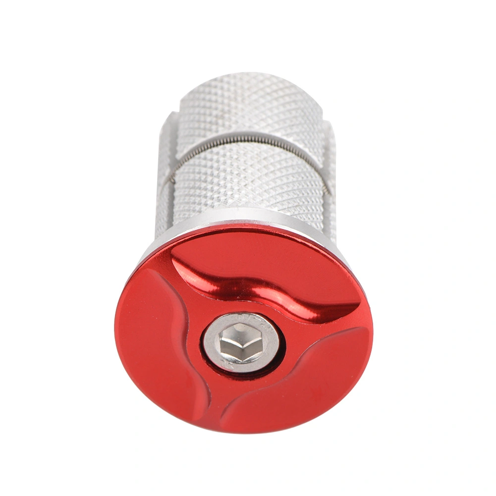 Aluminum Alloy Stem Headset Top Cap Bike Fork Expander Bung 1/1.25inch (Red)