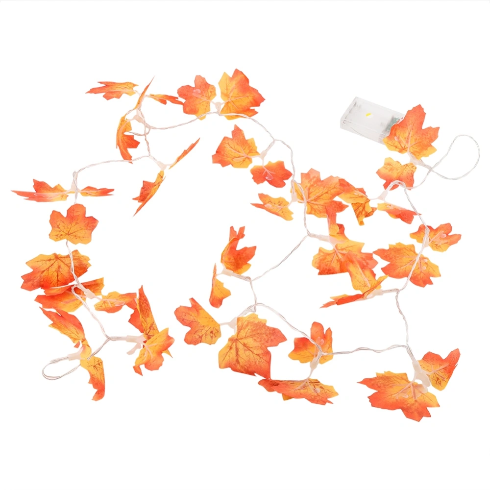 20 PCS Lights String Lighting Decoration LED Bulbs with Battery Box Maple Leaves for Garden