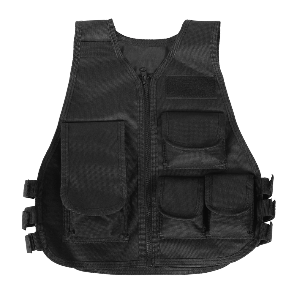 Children Kids Waistcoat Military Camouflage Vest for Outdoors Games(Black Adult)