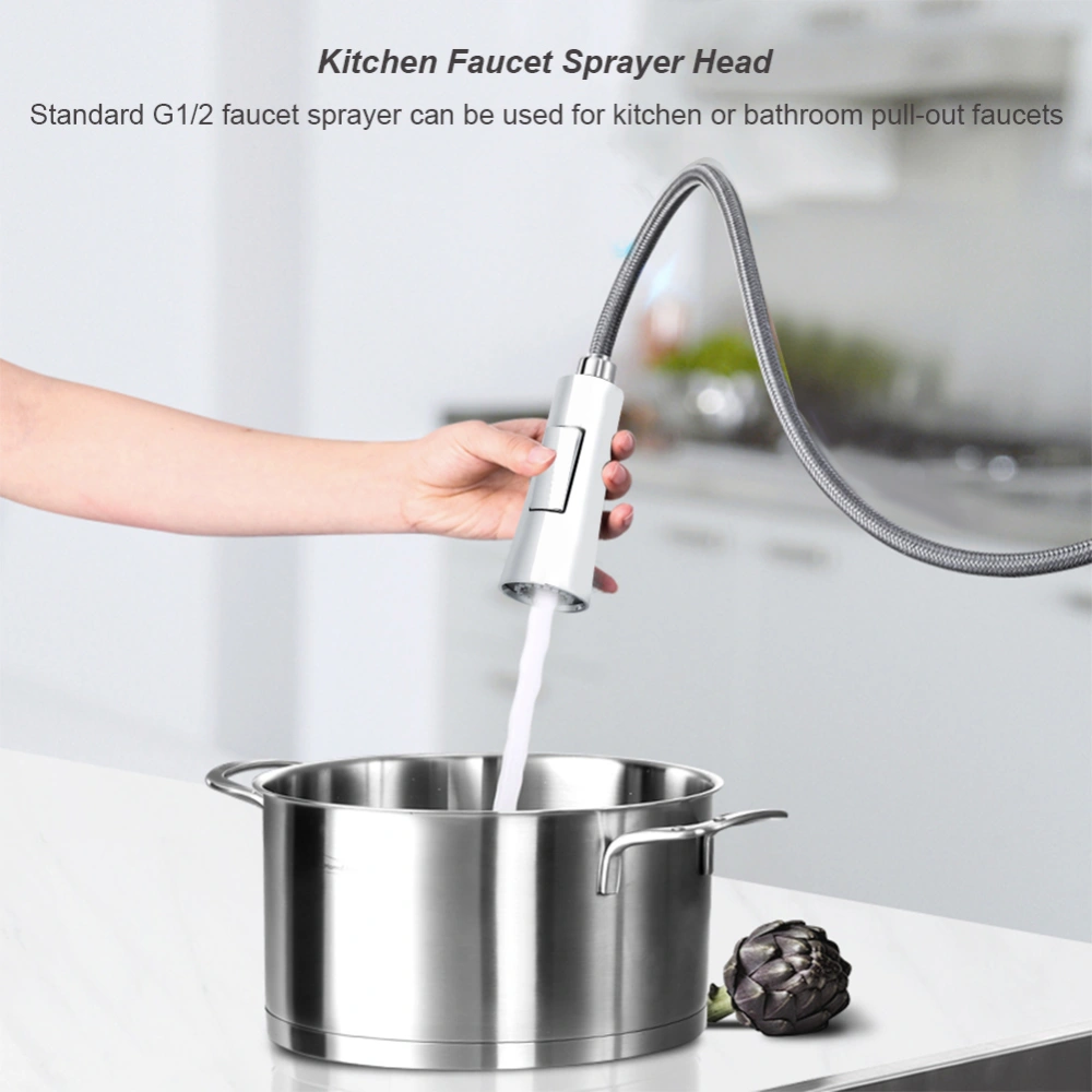 Kitchen Bathroom Pull Out Faucet Sprayer Shower Water Tap Spray Head Part Accessory