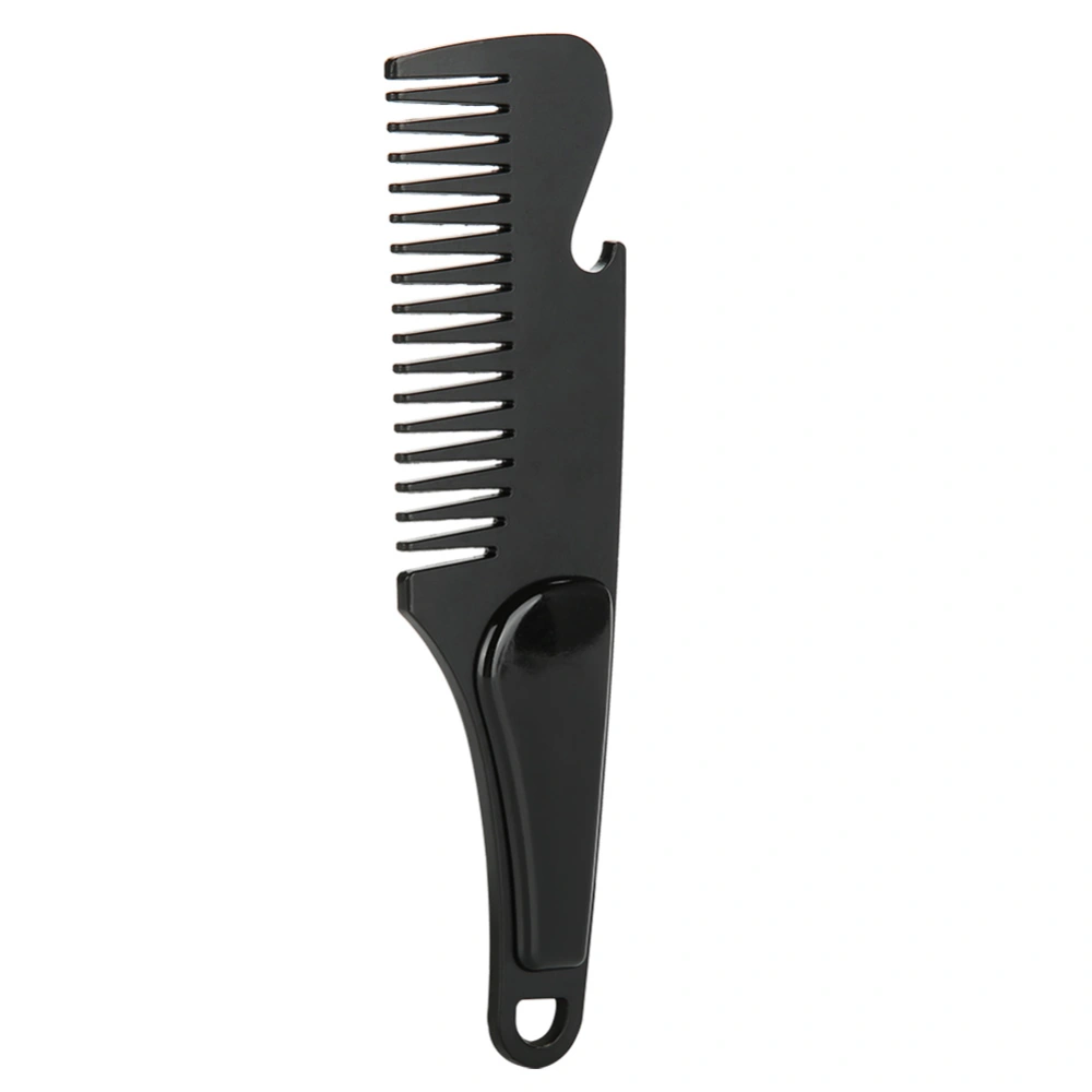 Portable Stainless Steel Round Comb Teeth Beard Comb Folding Pocket for Men Use