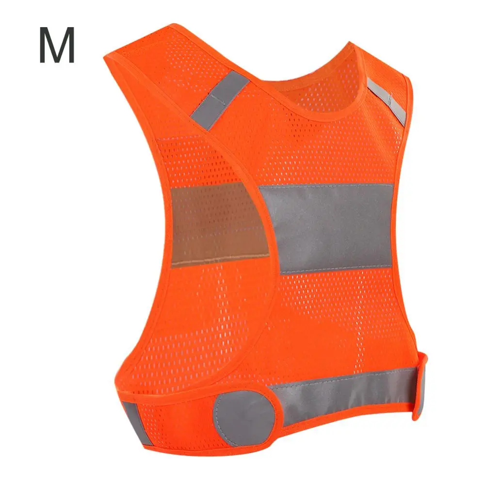 Outdoor Cycling Reflective Vest Running Vest Sports Safty Waistcoat Nacarat M