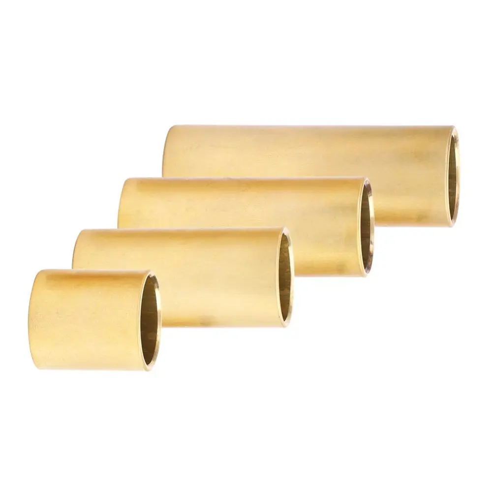 4pcs Electric Guitar Finger String Slide Bar Slider Accessories Brass Color