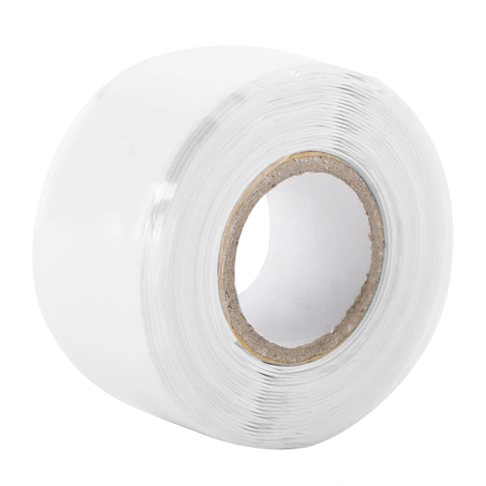 Self Fusing Silicone Rubber Electrical Tape Waterproof Seal Repair for Water Pipe Hose (White)