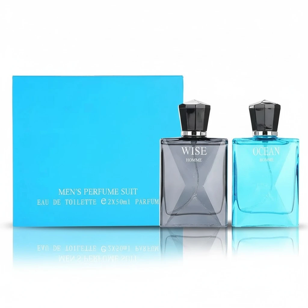 2 x 50ml Bottle Men Cologne Perfume Ocean Aroma Perfumer Mature Gentleman Lasting Fragrance