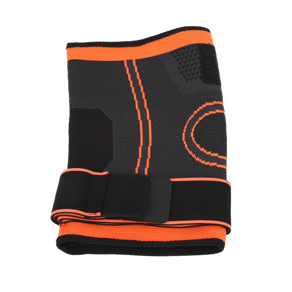 Knee Support Brace Guard Adjustable Band Knees Sleeve Protector Outdoor Indoor Sports Orange M