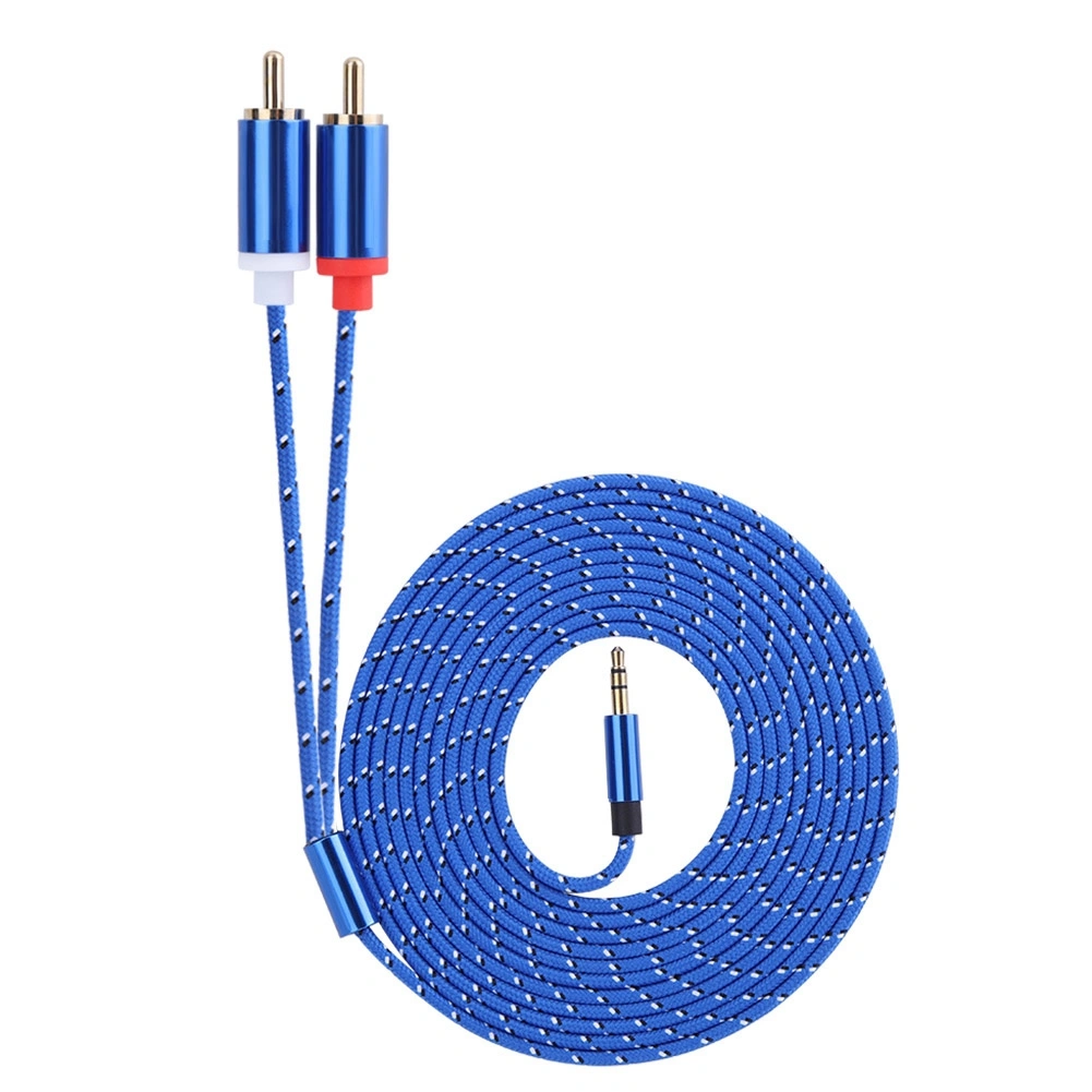 3.5mm To 2RCA Audio Cable Hi-Fi Stereo Signal Wire Splitter Gold-plated Plug (3 m)