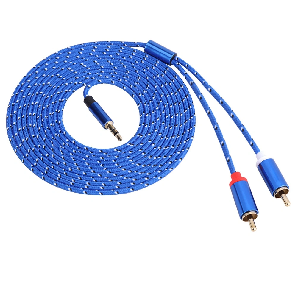 3.5mm To 2RCA Audio Cable Hi-Fi Stereo Signal Wire Splitter Gold-plated Plug (3 m)