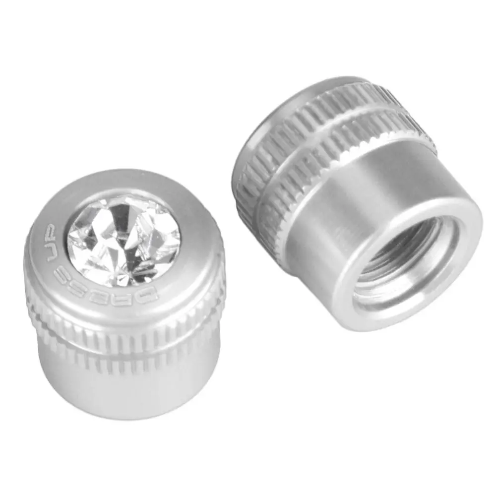 CNC Aluminum Motorcycle Car Truck Tyre Air Valve Dust Caps Wheel Valve Covers Silver