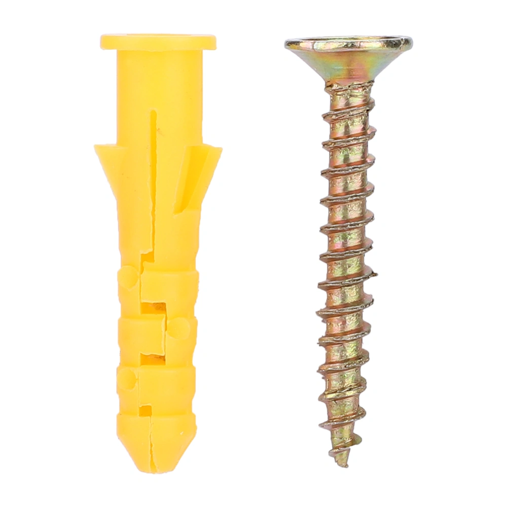 Plastic Expansion Wall Plug Screw Fixings + Self-tapping Screws Fastener Hardware Kit (M6)