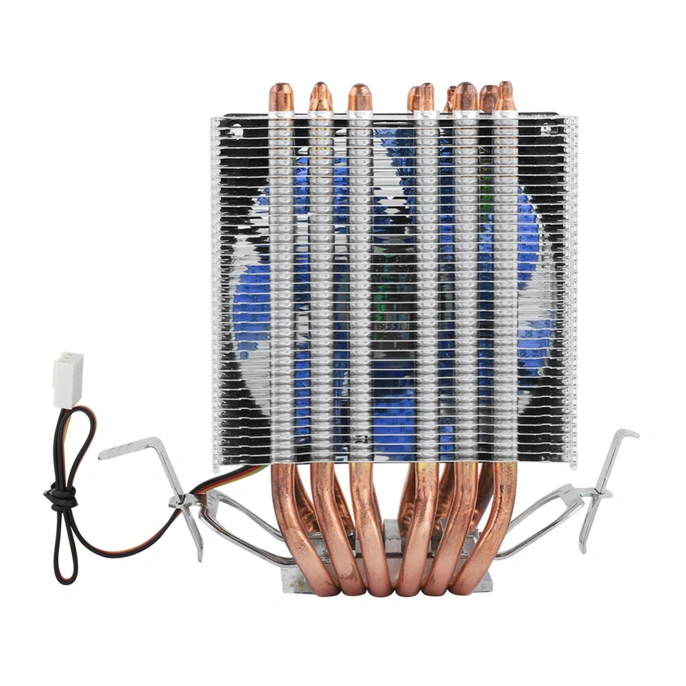 Computer CPU Fans Cooler Heat Sink 6 Heatpipe For Intel Lag1156/1155/1150/775 Blue