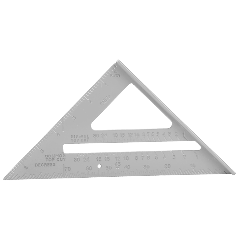 Triangle Square Ruler 7" Aluminum Alloy Carpenter Protractor Miter Framing Measuring Tool