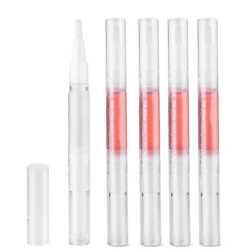 Cuticle Revitalizer Nutrition Oil Nail Art Treatment Barb Soften Pen Manicure Tool 5Pcs