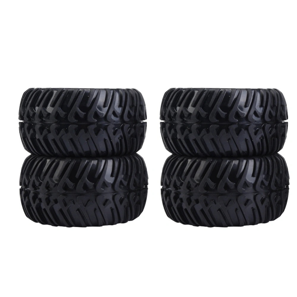 4Pcs Y-shaped Tyre Pattern Rubber Tires With Hubs for 1/10 Scale RC Truck Car (7 Holes)