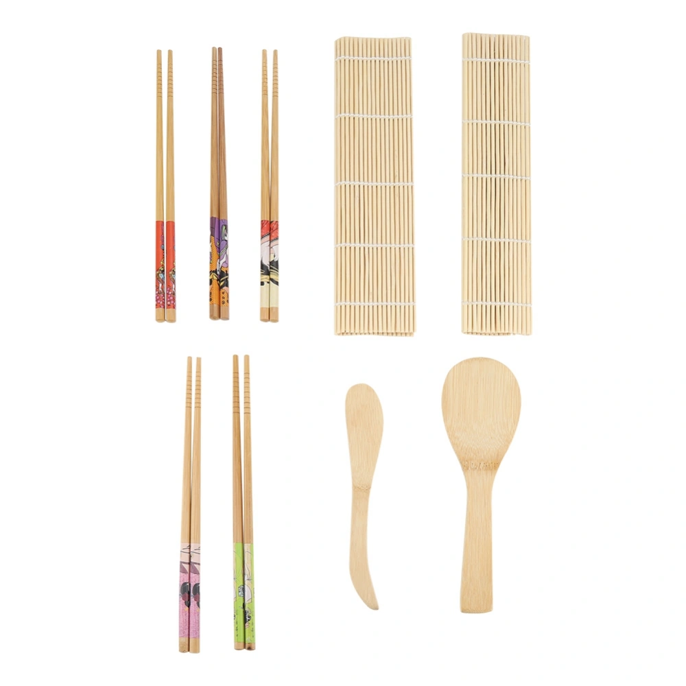 9Pcs/set Bamboo Sushi Making Kit Family Office Party Homemade Sushi Gadget For Food Lovers