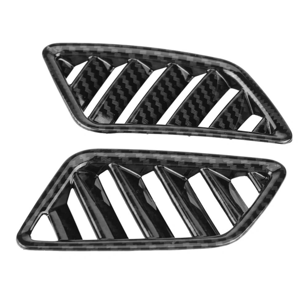 2Pcs Interior Upper Air Vent Outlet Cover Trim for Mitsubishi Eclipse Cross 17-18 Carbon Fiber