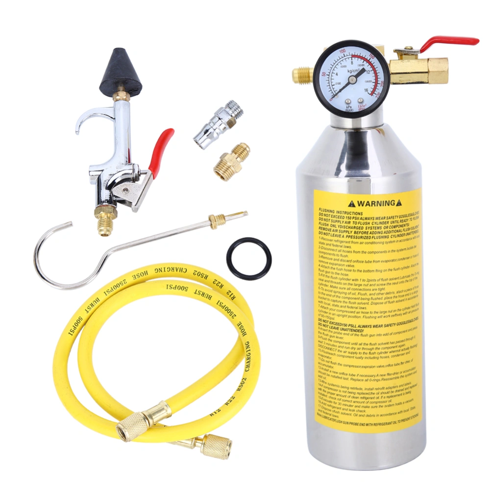 1L Air Conditioner System Flush Canister Gun Kit for r12, r134a, r404 and r22 a/c System