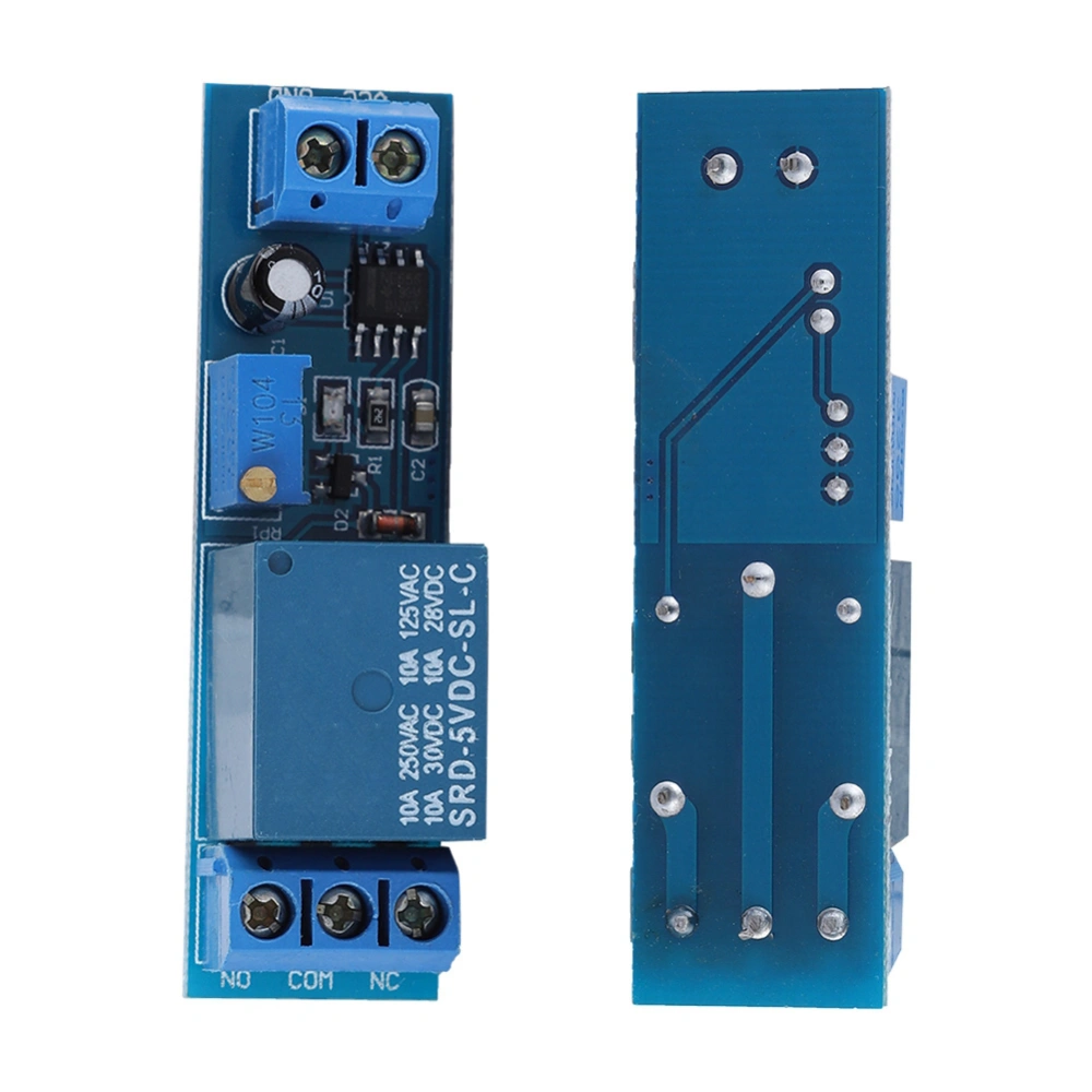 2 Pcs NE555 Relay Module Adjustable 0-10 Second Time Delay Relay Module 5V