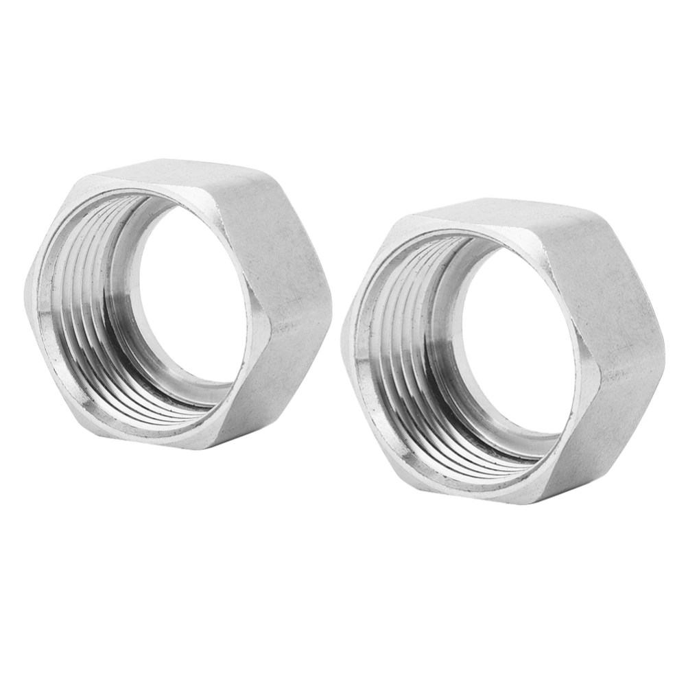 2pcs Bellows 3/4inch 3/4" Nuts for Water Heater Corrugated Hose 20mm (2pcs 304 Stainless Steel)