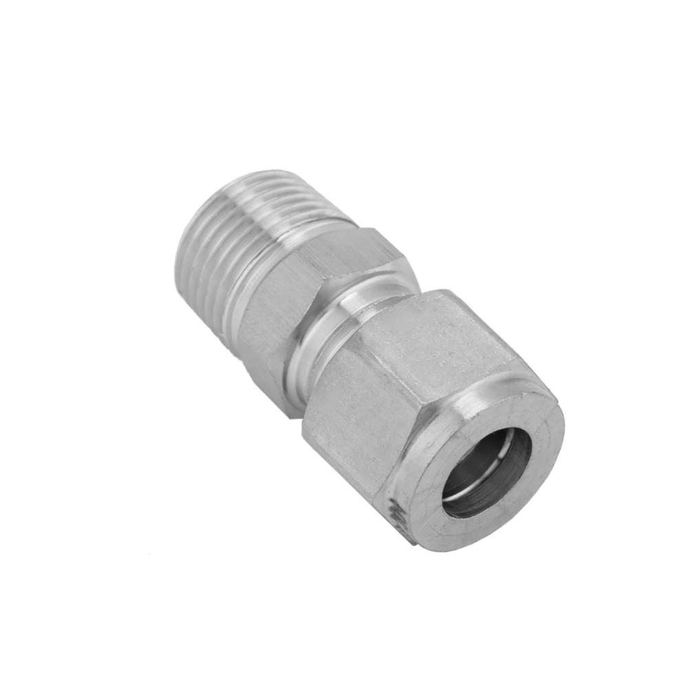 Stainless Steel SS304 Pipe Fitting 3/8NPT Male Thread Connector for Water Oil Gas (3/8-10)