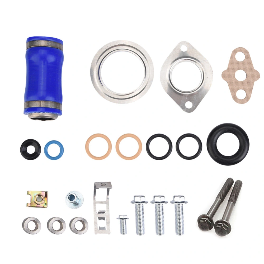 Intake Manifold Gasket Set with Blue Hose for Ford 6.0L Powerstroke Diesel 03-10