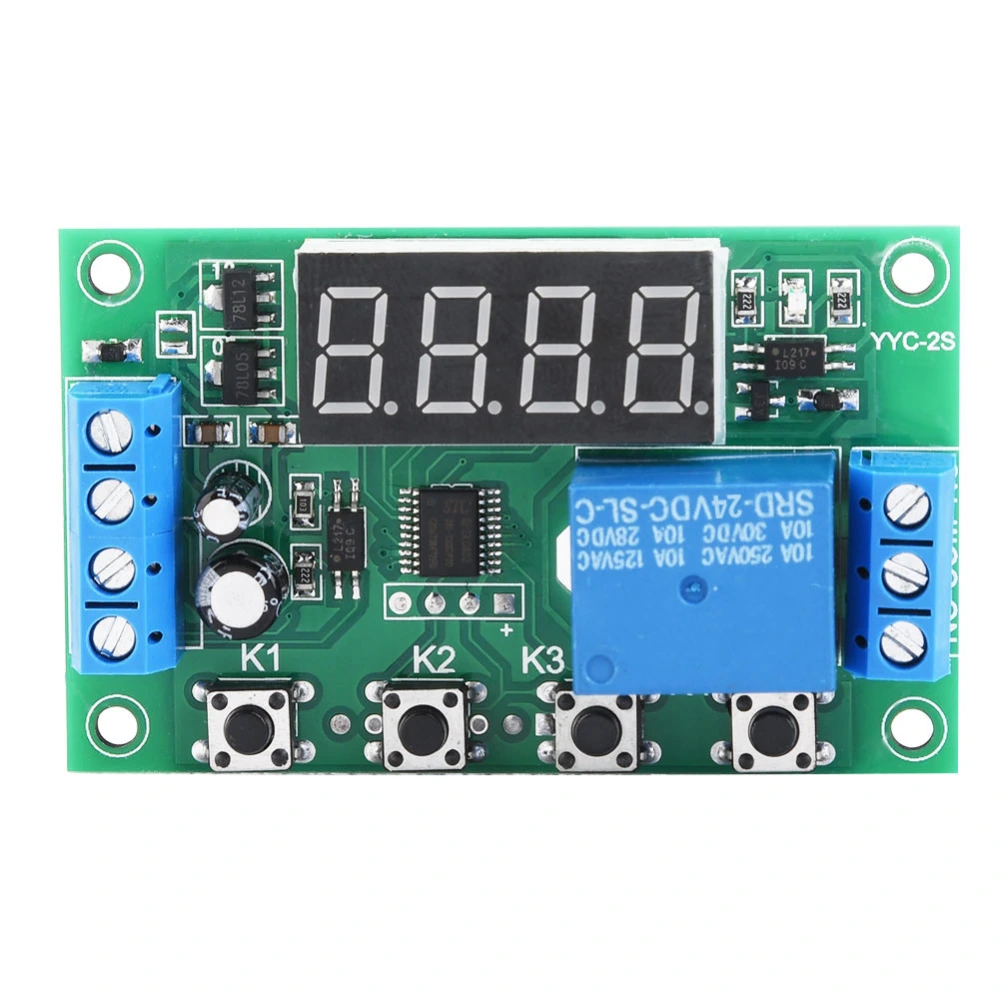 LED Display Adjustable Timer Relay Automation Control Switch Module (24V)