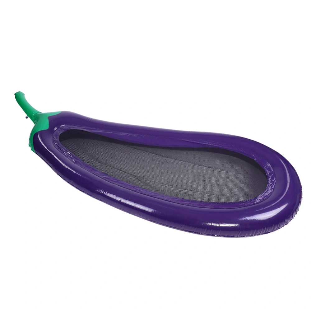 PVC Eggplant Shape Air Matress Swimming Pool Beach Inflatable Float Cushion Water Floating Bed