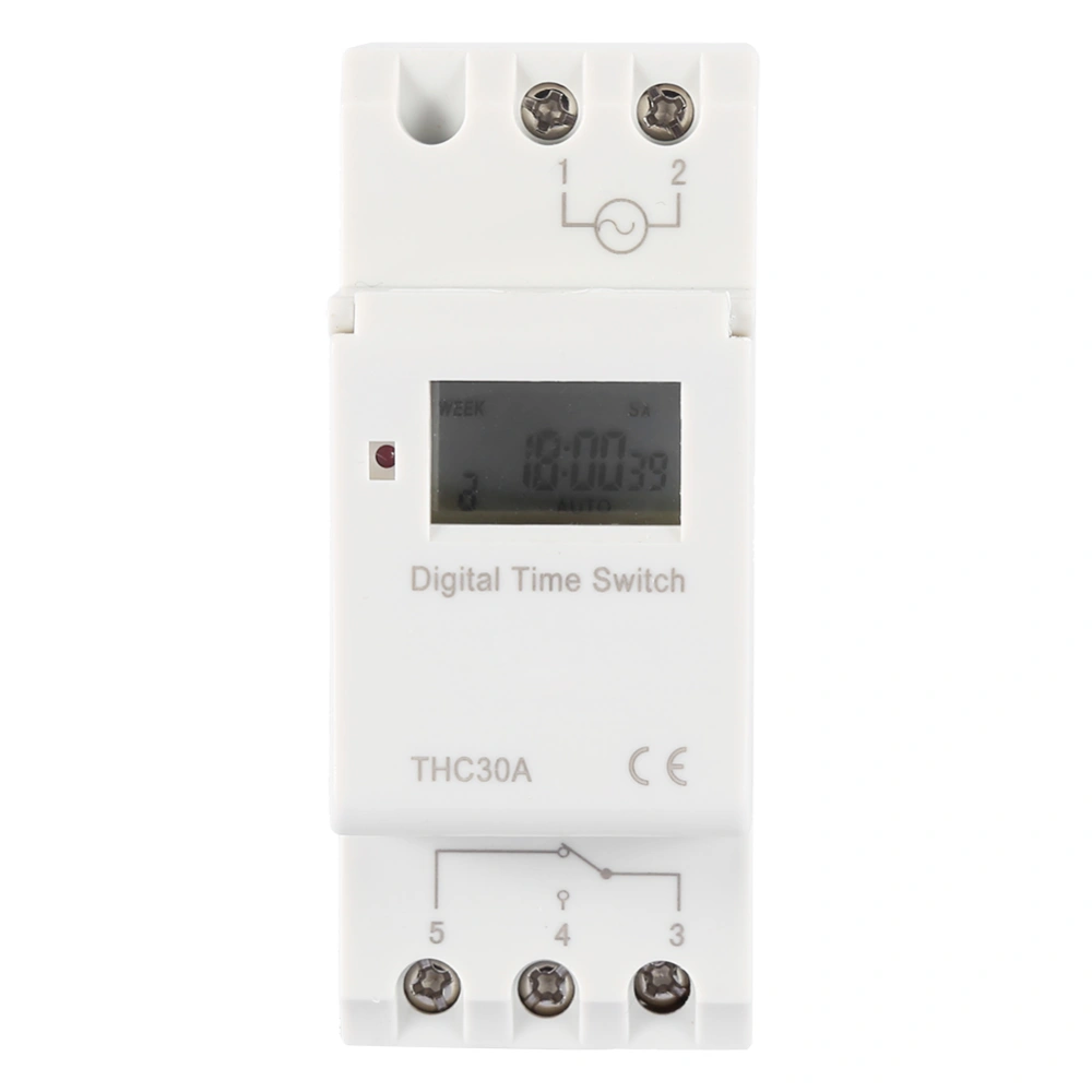 THC 30A Digital Timer Switch Programmable Electronic Time Control Switch (24V)