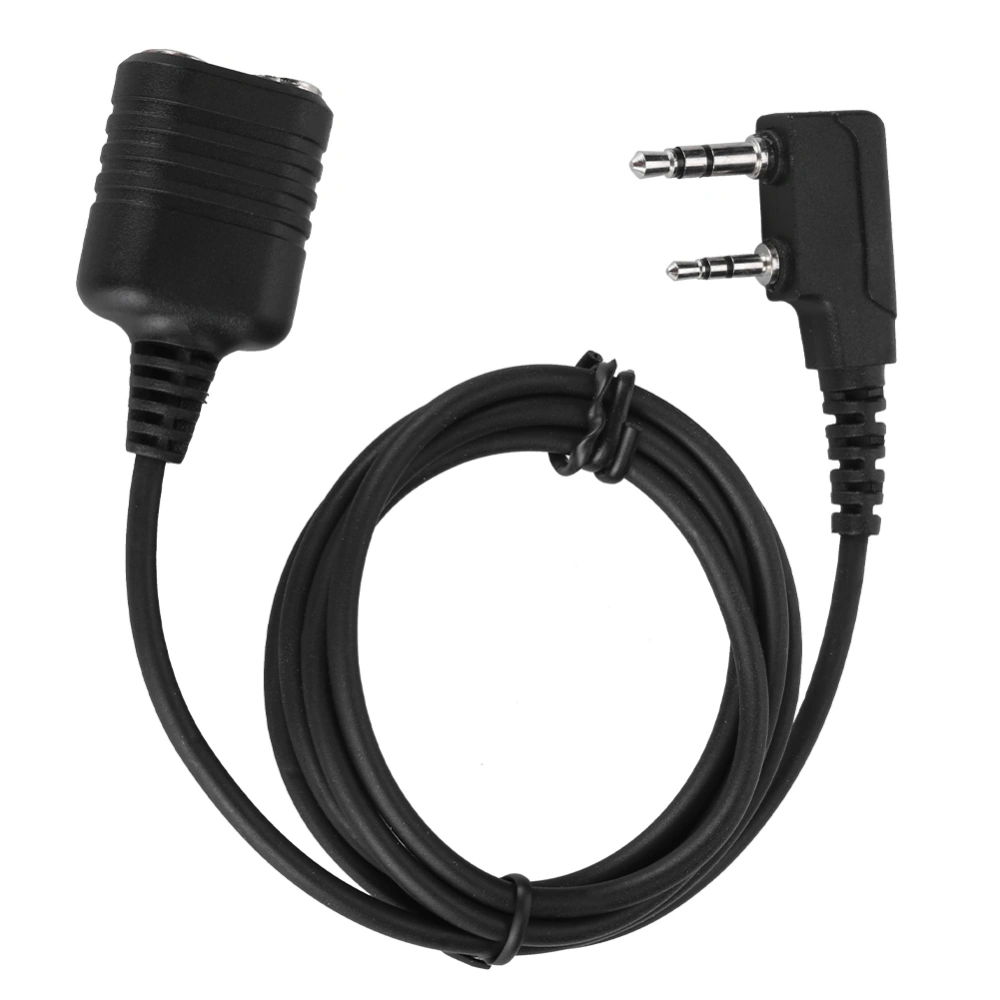 2-pin K-head Walkie Talkie Microphone Headset Extension Core Hand Mic Cable For Kenwood Baofeng