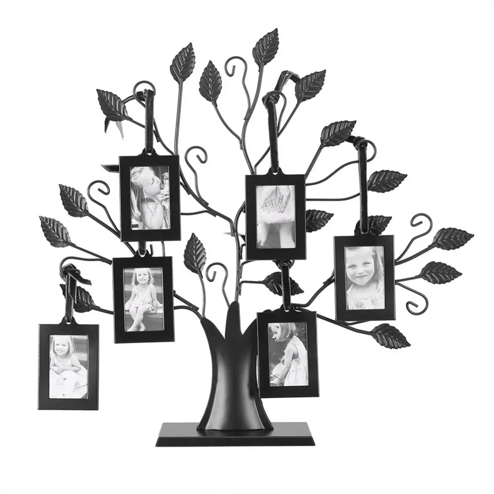 Photos Display Tree Metal Hanging Pictures Frame Tabletop Ornaments Decor for DIY Gifts (S)