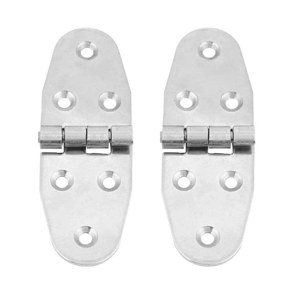 2pcs Stainless Steel Butt Hinge Door Round Edge Flip Tray Hinge 12*4cm