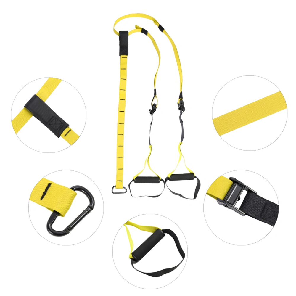 Yoga Fitness Resistance Bands Pull Rope Workout Hanging Belt Suspension Equipment Yellow