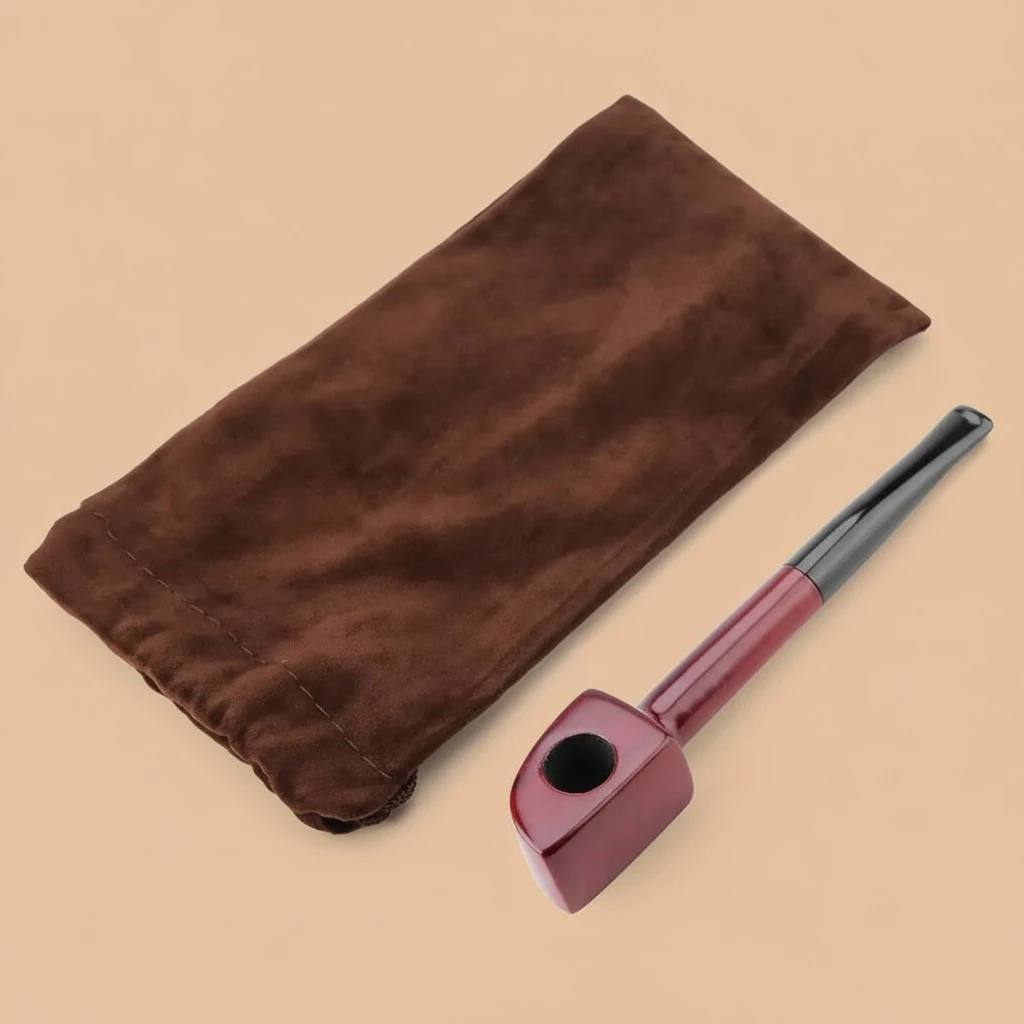 3mm Mini Rosewood Tobacco Pipe Portable Smoking Cigarette Wooden Pipe with Paper Core Filter