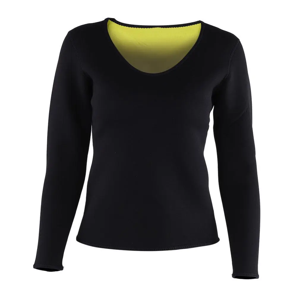 Women Neoprene Slimming Long Sleeves Body Sweat Sauna Shirt for Weight Loss(S)