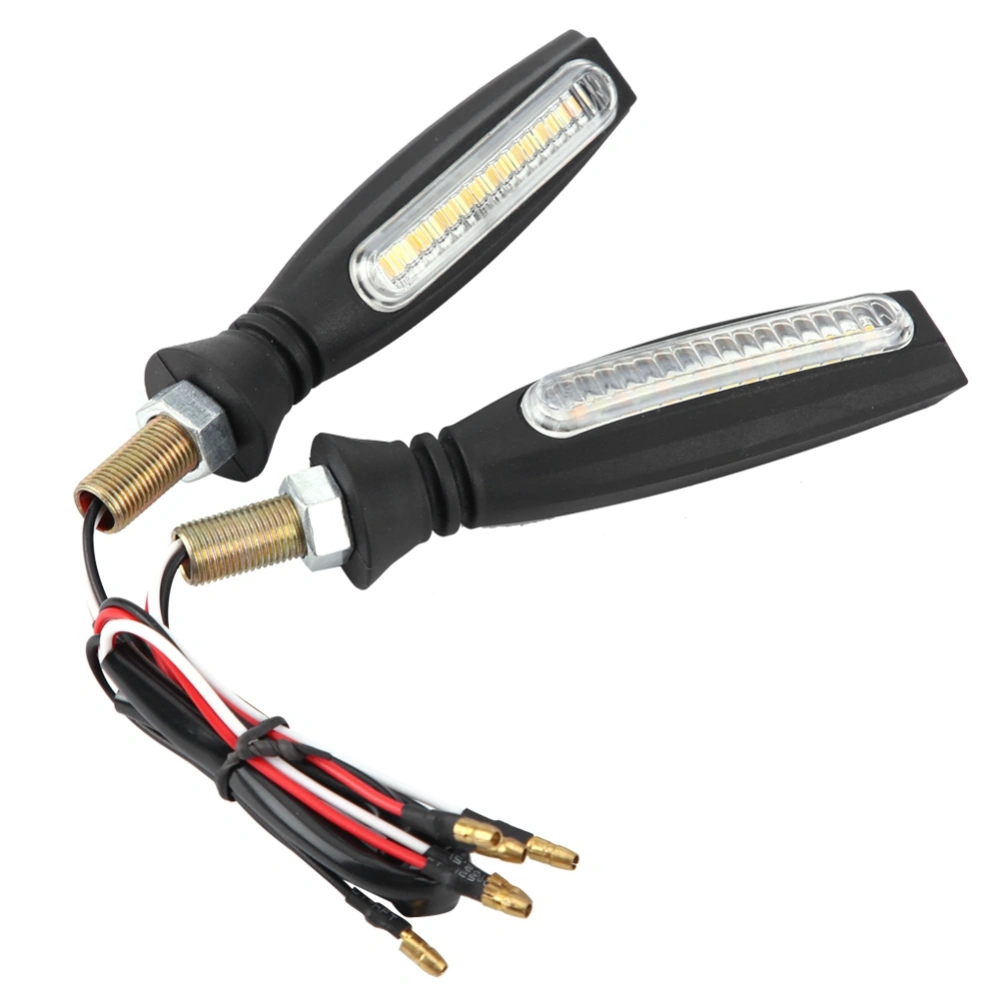 Pair of DC 12V 15 LED Motorcycle Flowing Water Turn Signal Indicators Light Lamp Universal