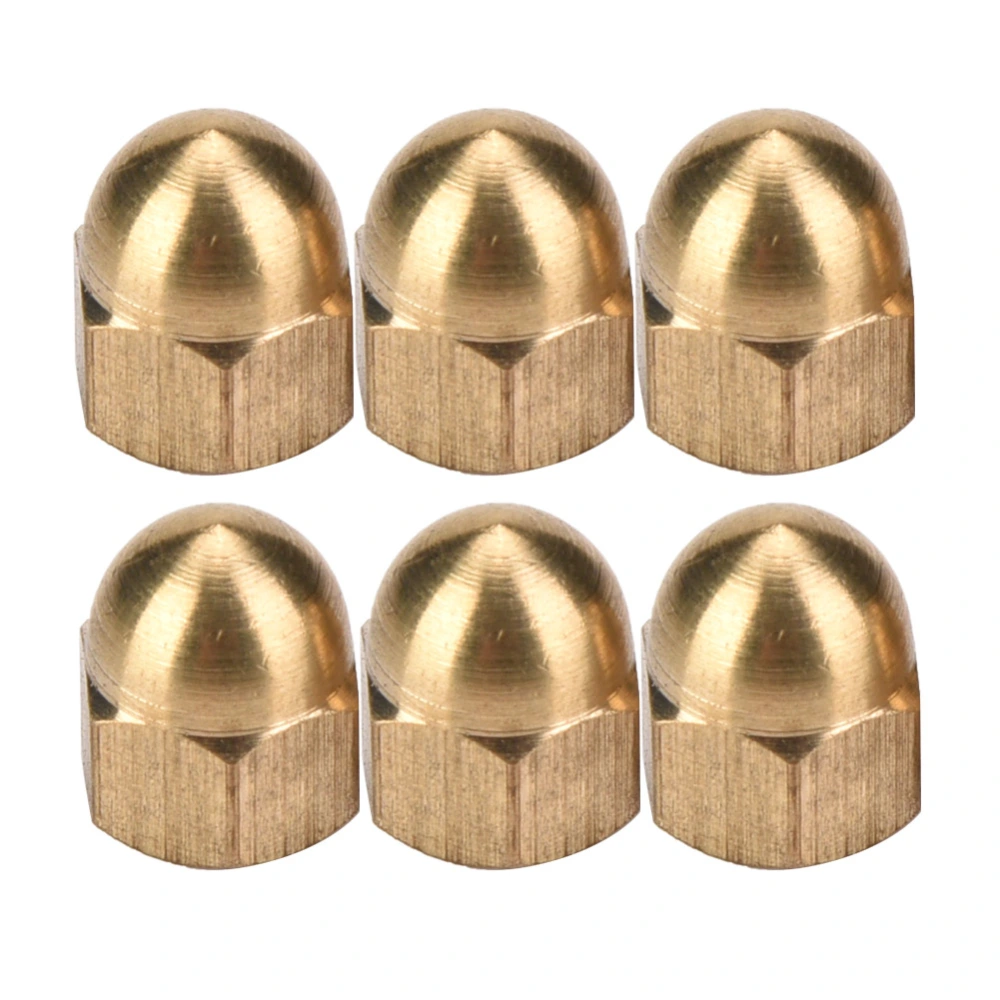 Brass Acorn Nut Kit Dome Head Cap Hex Nuts Set Vehicle Fasteners (M5, 20pcs)