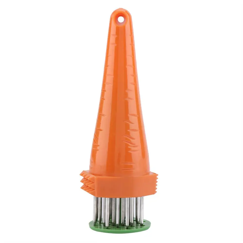 Home Kitchen Poultry Tenderizer Beef Steak Carrot Shape Loose Meat Needle Tool(Orange)