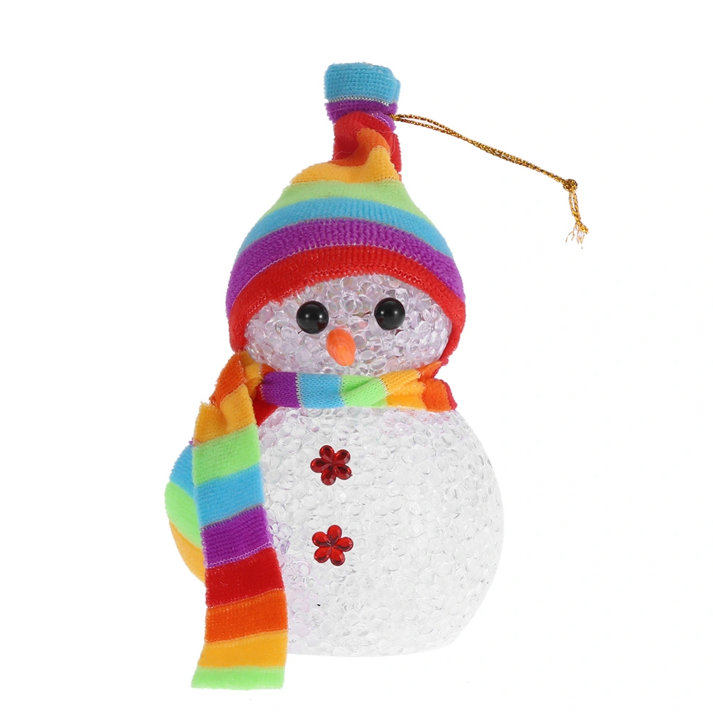 Snowman Style LED Lamp Colorful Night Light for Home Bar Cafe Christmas Colorful Striped Hat