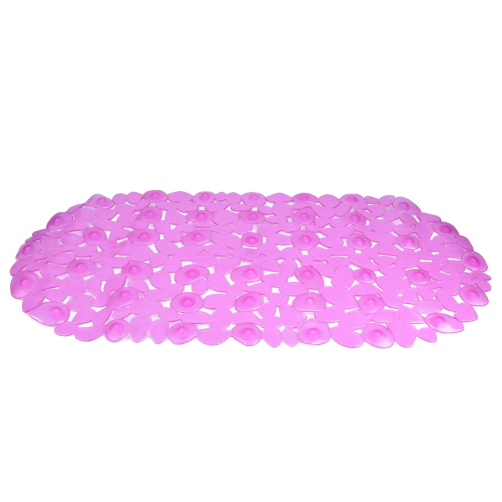 Bathroom Non Slip Bathtub Floor Shower Mat Carpet Doormat with Rubber Suction Cup (Purple)