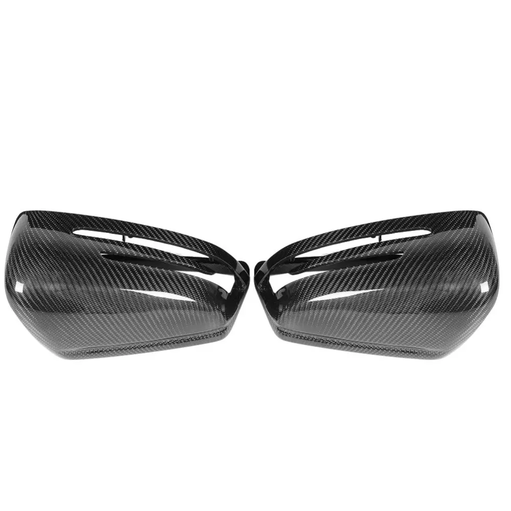 2pcs Carbon Fiber Side Rearview Mirror Cover Trim for Mercedes Benz A B C E GLA Class W204 W212