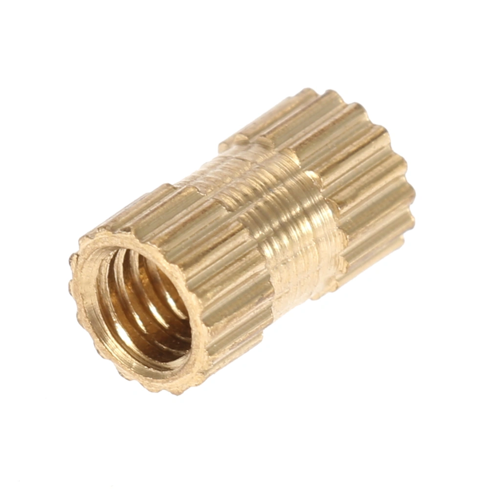 50pcs M3 Brass Cylinder Knurled Round Molded-in Insert Embedded Nuts (M3*5*4.2)