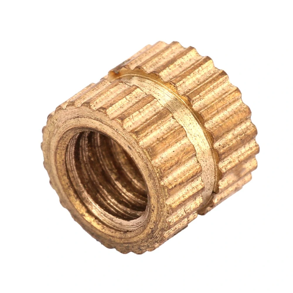 M5 Brass Cylinder Knurled Round Molded-in Insert Embedded Nuts (M5*7*7.2; 20pcs)