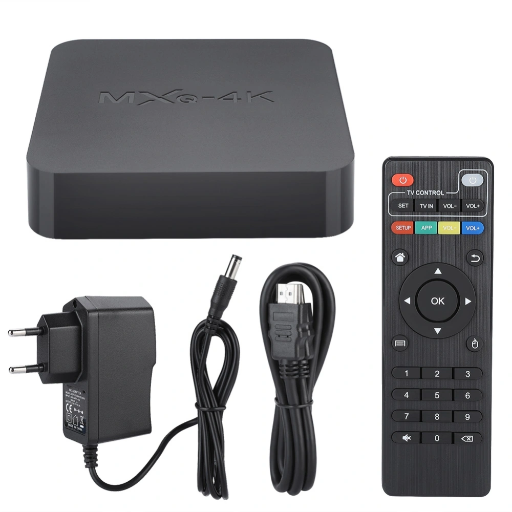 Smart TV Box WIFI TV Box Set-Top Box HDMI Media Player for MXQ-4K-H3-1+8G 110-240 (EU Plug)