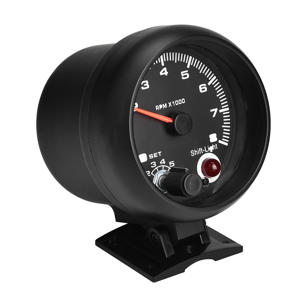 Car Universal 12V 0-8000 RPM Tachometer Tacho Gauge Meter LED Shift Light