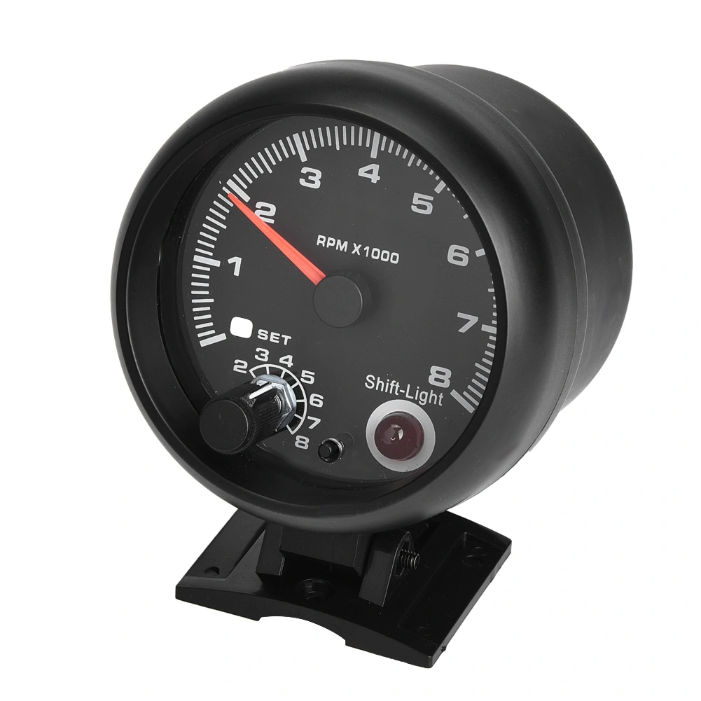 Car Universal 12V 0-8000 RPM Tachometer Tacho Gauge Meter LED Shift Light
