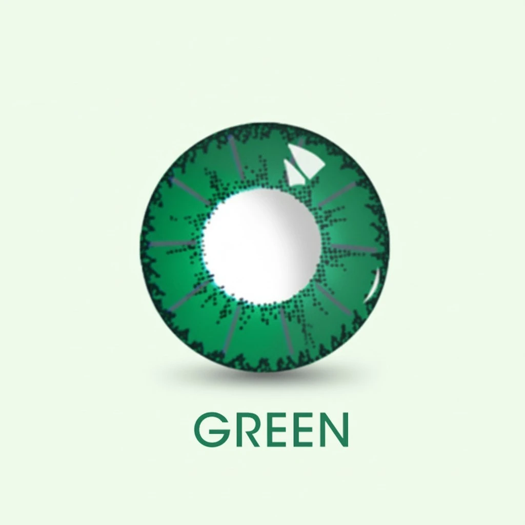 14.0mm Contact Lens Devil Serie Eye Accessory Color Lens 0 Degree Green