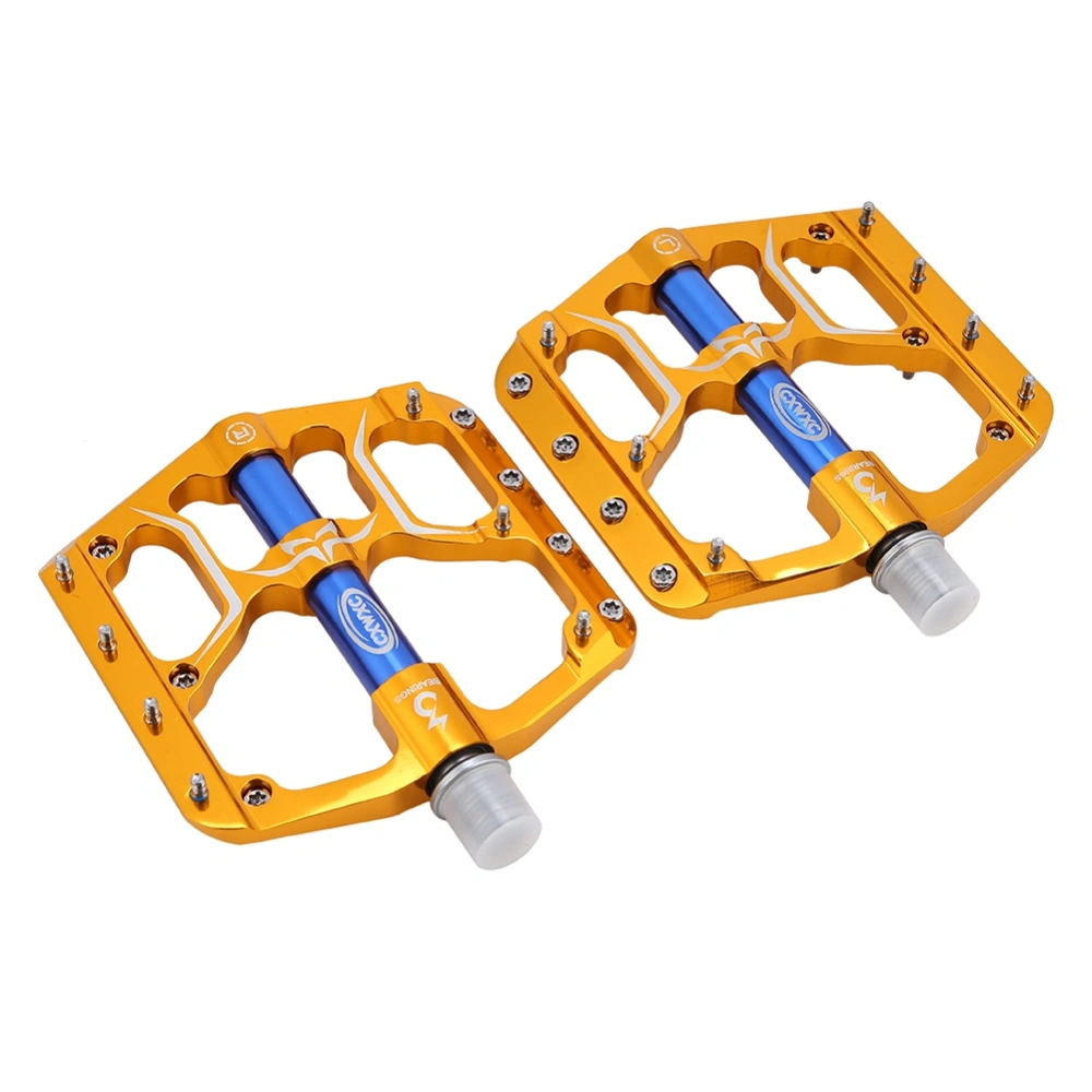 Bike Pedal Lightweight Aluminium Alloy Bearing Pedals for Bicycle (gold)