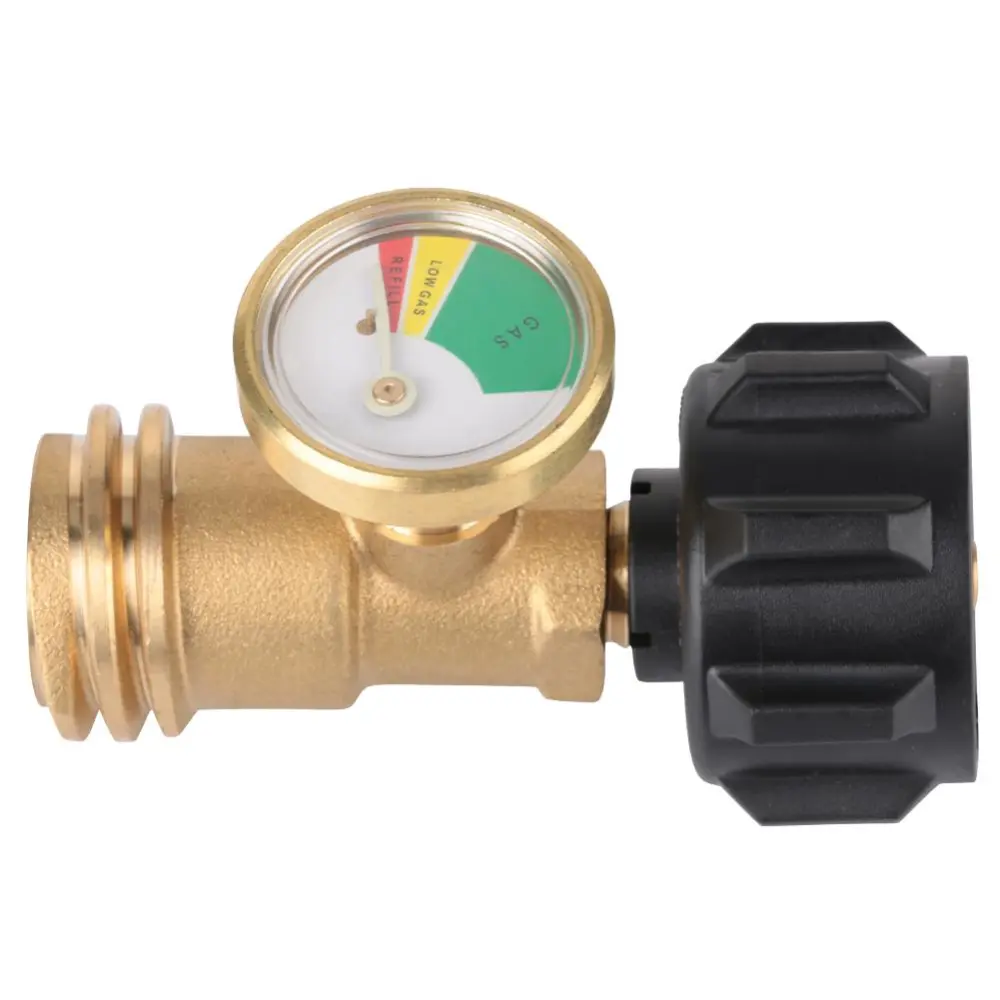 250 PSI Brass Adapter BBQ Gas Pressure Meter Gauge