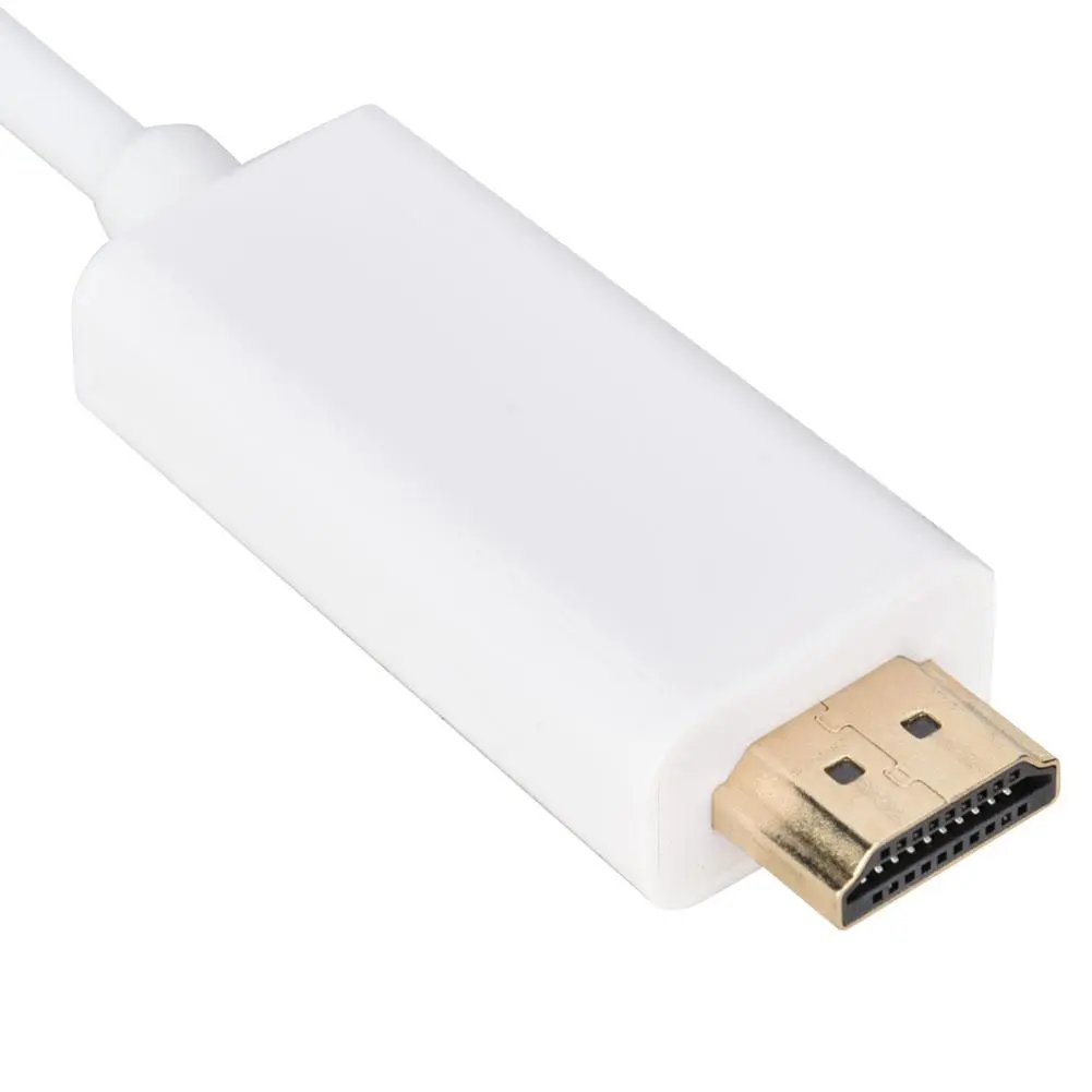 1.8m 3D/2K Mini DisplayPort DP to HDMI Cable Adapter Mini DP Turn HDMI Connection TV