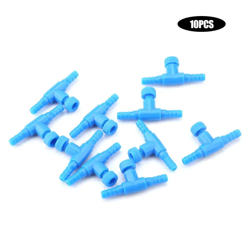 10Pcs Plastic Aquarium Fish Tank 3 Way Air Pump Control Valves